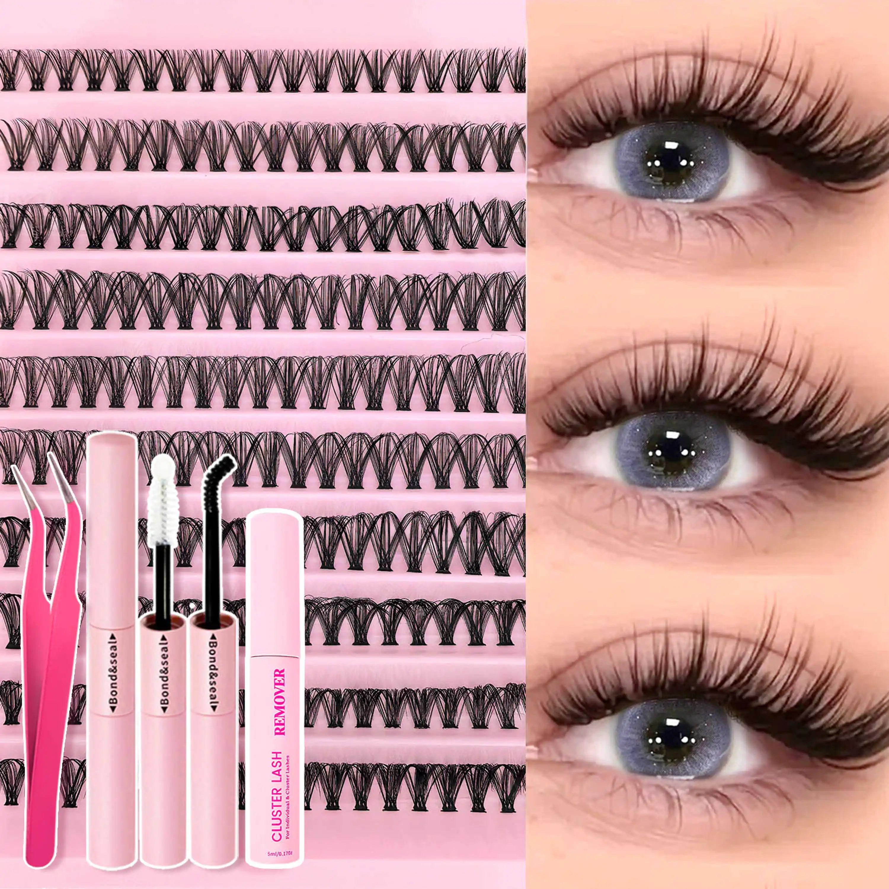 800/640/200PCS Fluffy Eyelash Cluster Book Comfortable, Reusable, Easy To Apply, Perfect For Natural Daily Beginner-Friendly