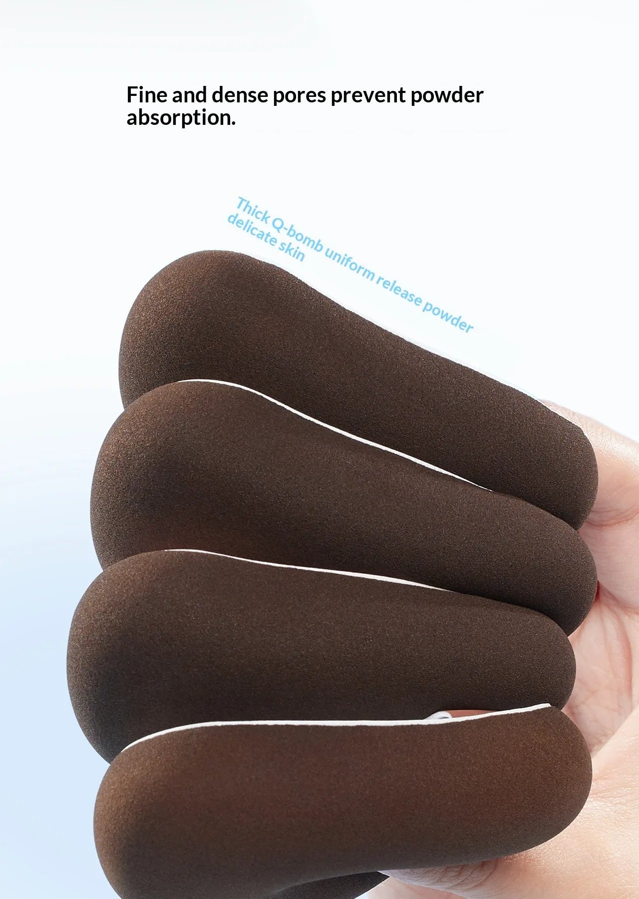 Everbab 2pcs Soft Air Cushion Makeup Puff, Blending Foundation Sponge for Wet Dry Use, Non-Absorbent Face Powder Puff for Makeup