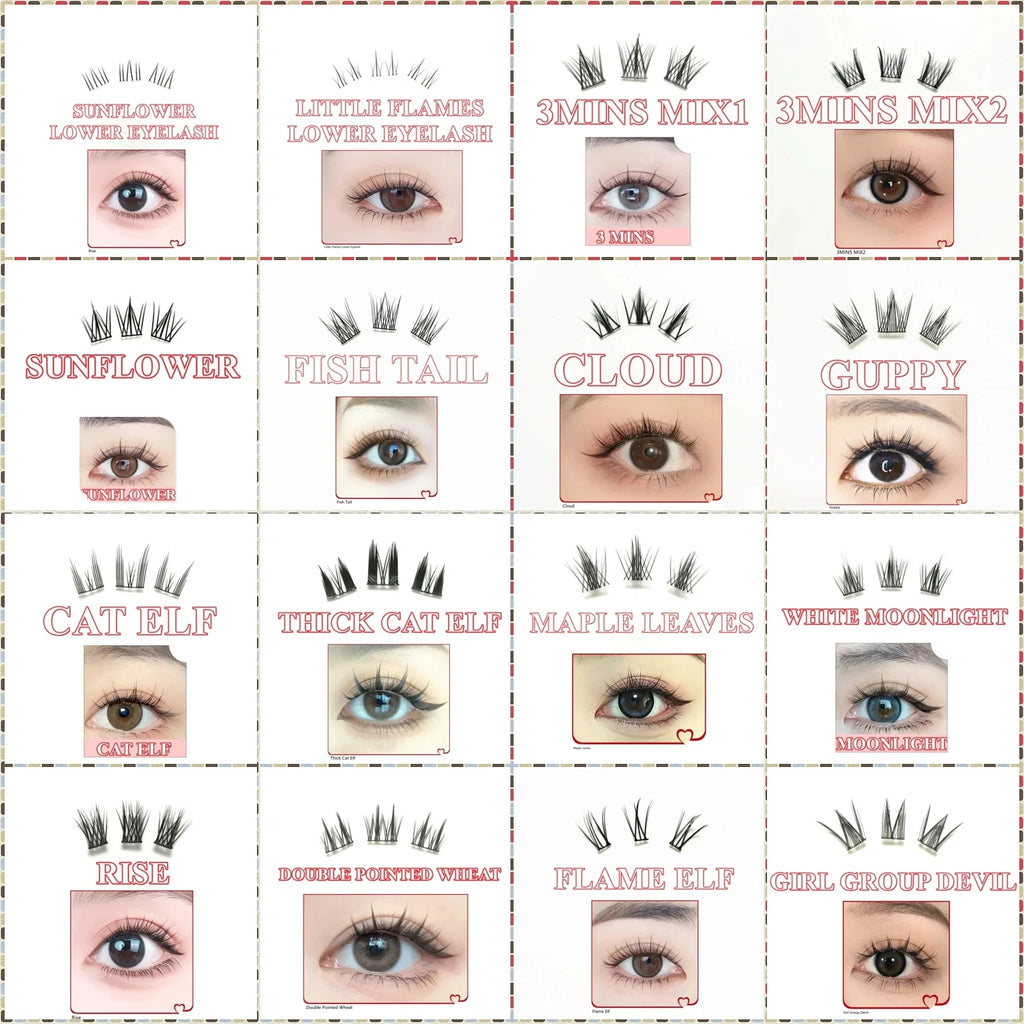 32 Rows Large Capacity Eyelashes Extension Professional Individual Cluster DIY Lashes Natural False Eyelashes Makeup Products