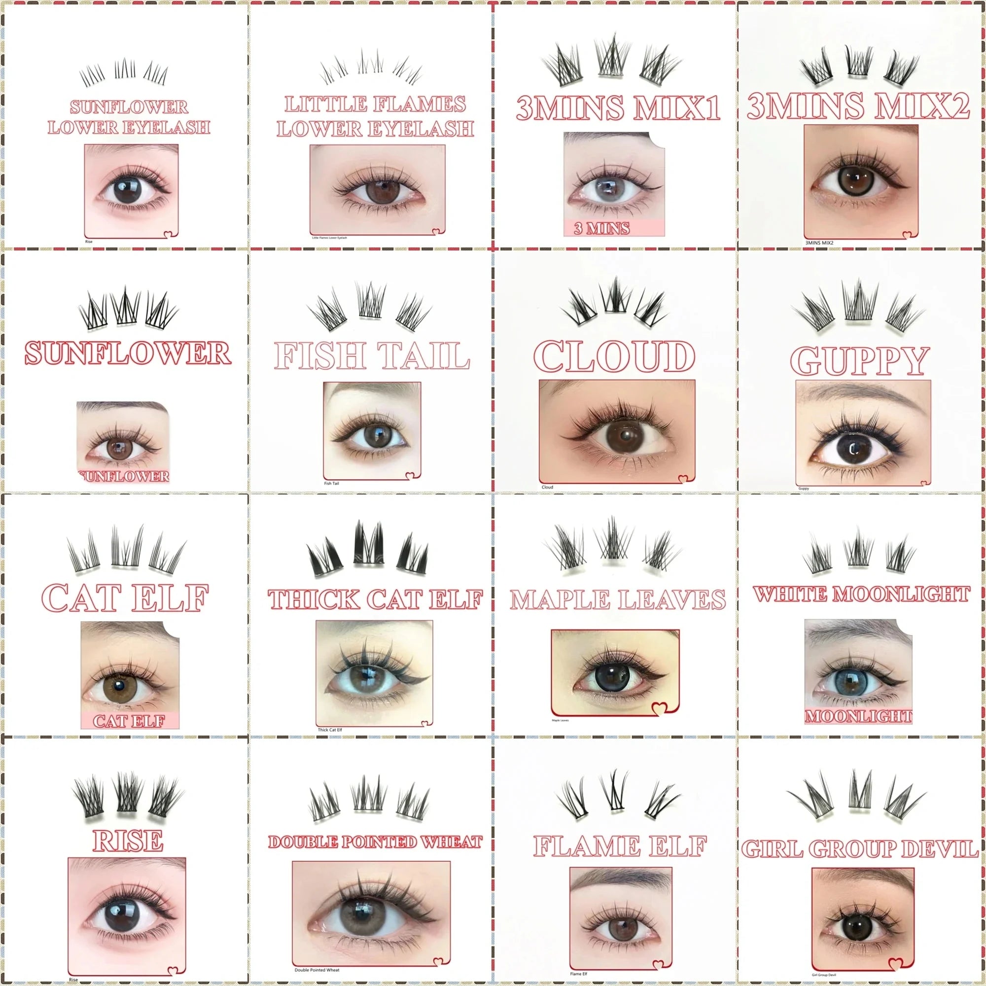 32 Rows Large Capacity Eyelashes Extension Professional Individual Cluster DIY Lashes Natural False Eyelashes Makeup Products