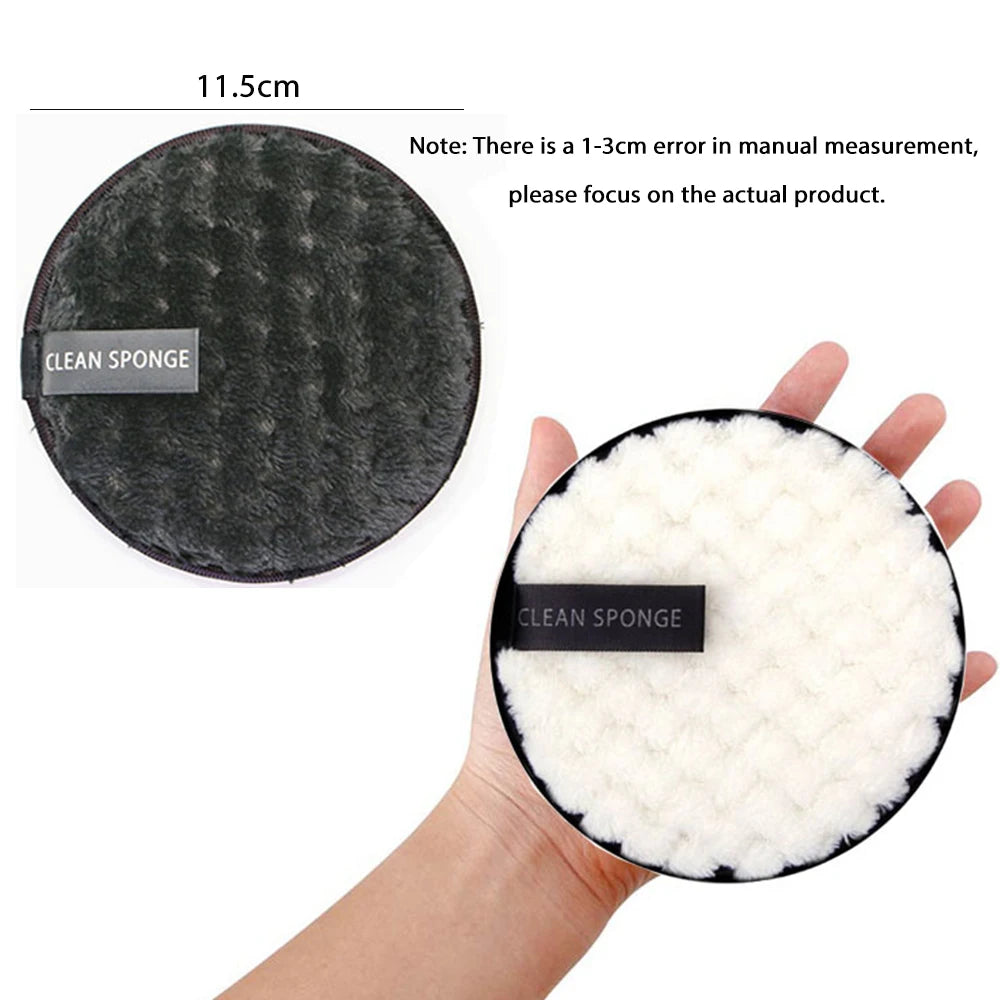 1/4pcs Reusable Makeup Remover Powder Puff Makeup Cleaning Sponge Soft Face Clean Powder Puffs Towel Washable Cosmetic Tool