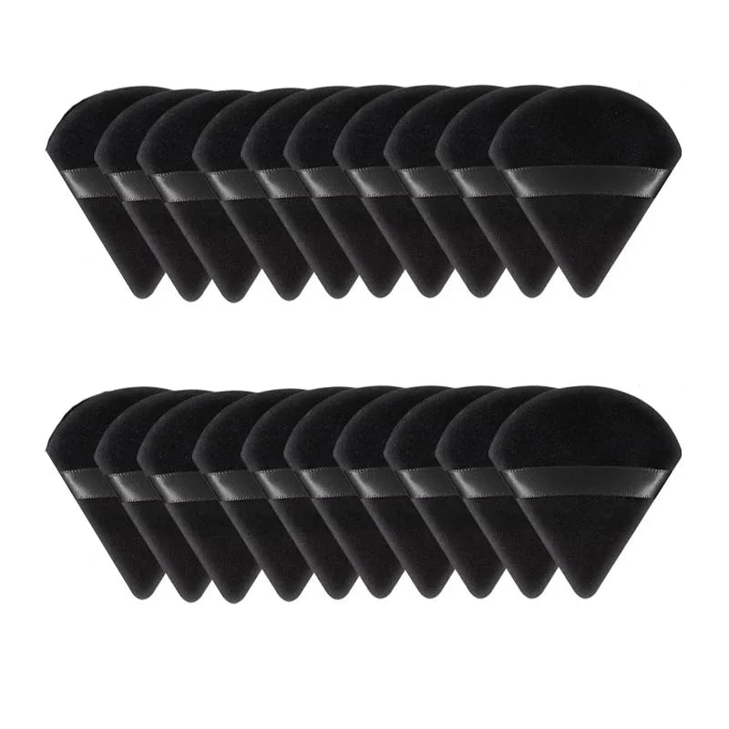 New 10/20Pcs Triangle Velvet Powder Sponge Cosmetics Flours Mini Face Makeup Washable Light Weight Makeup Tool FP03