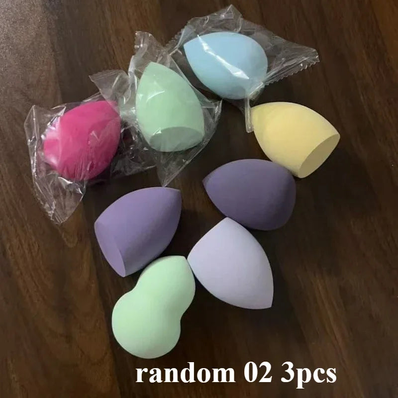 1/3/5/7/20PCS Wet and dry puff random color and shape sponge liquid foundation BB cream powder applying makeup egg