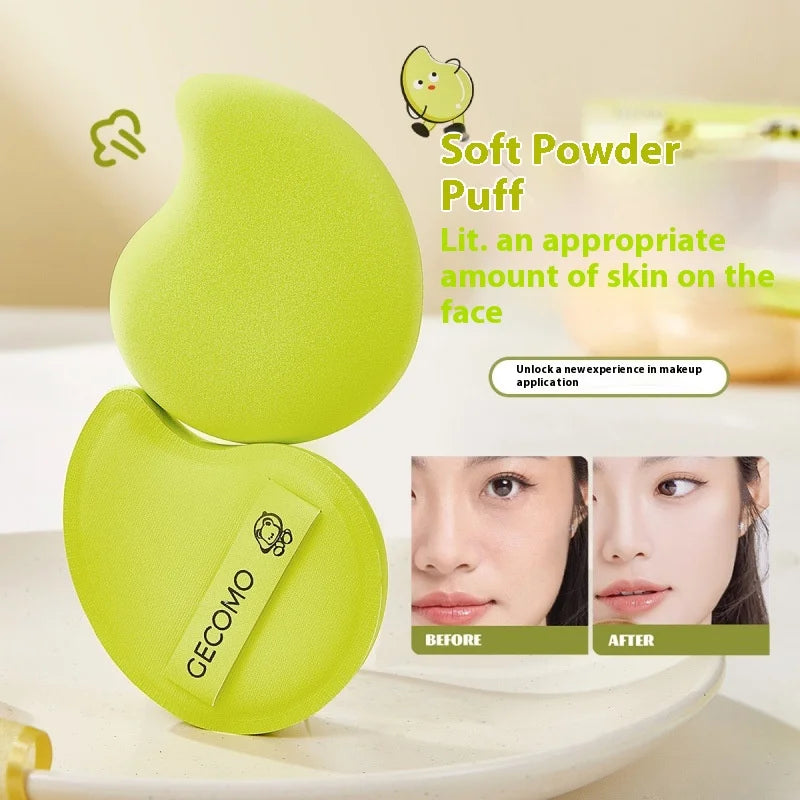 2PCS Makeup Blender Puff Air Cushion Foundation Sponge Loose Powder Puffs Mango-shaped  Cosmetic Applicator Tool Wholesale