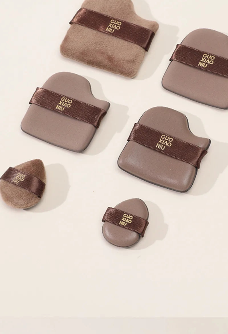 Guoxiaoniu 6PCS Makeup Blender Puff Air Cushion Foundation Sponge Loose Powder Puffs Cosmetic Applicator Tool Wholesale