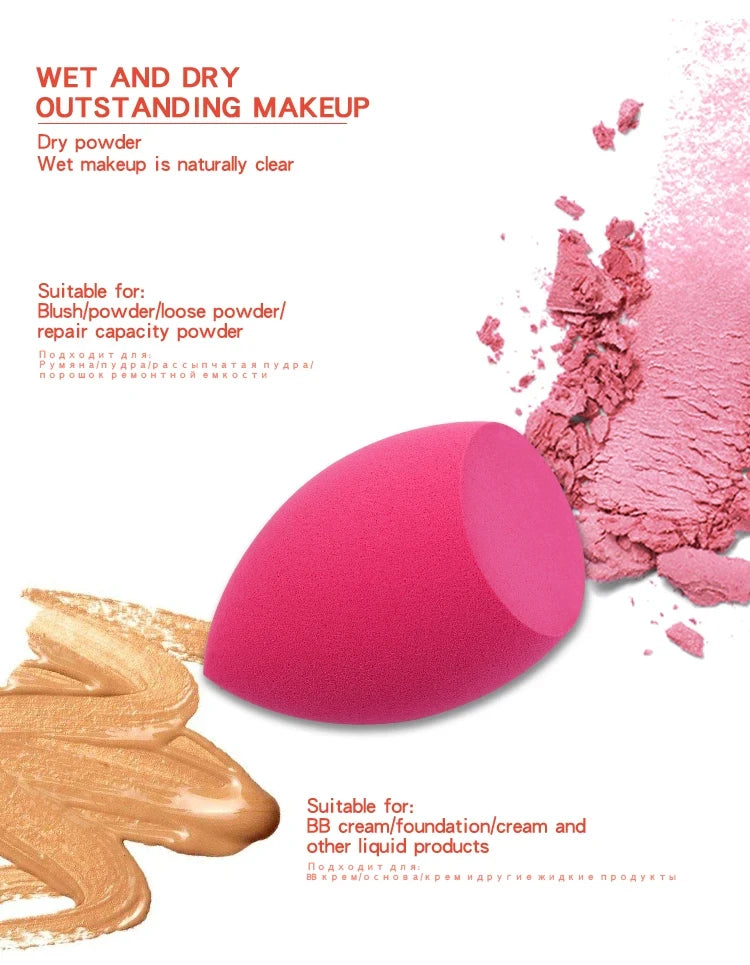 1Pc Cosmetic Puff Powder Puff Smooth Women's Makeup Foundation Sponge Beauty To Make Up Tools & Accessories Water-drop Shape