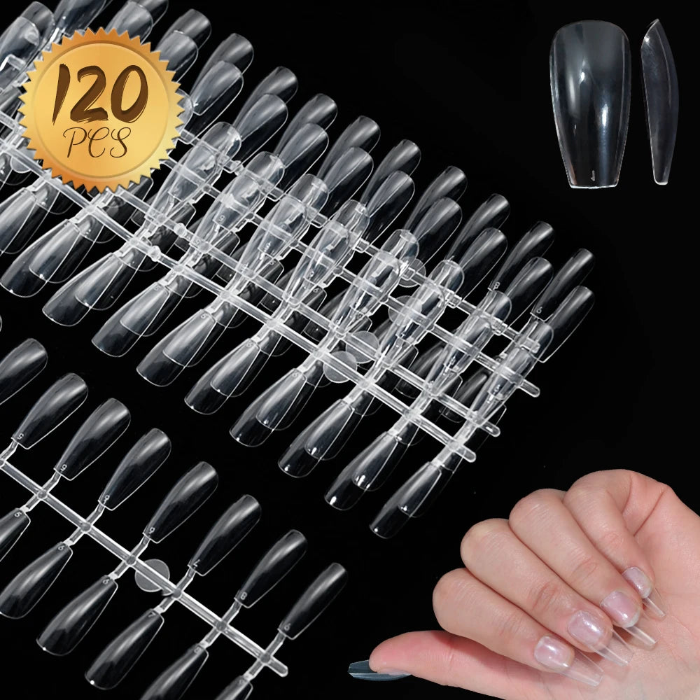 120/240Pcs Short Square Press On Nails Summer Colorful French Tip Fake Nails Extension Wearable Full Cover False Nails for Girls