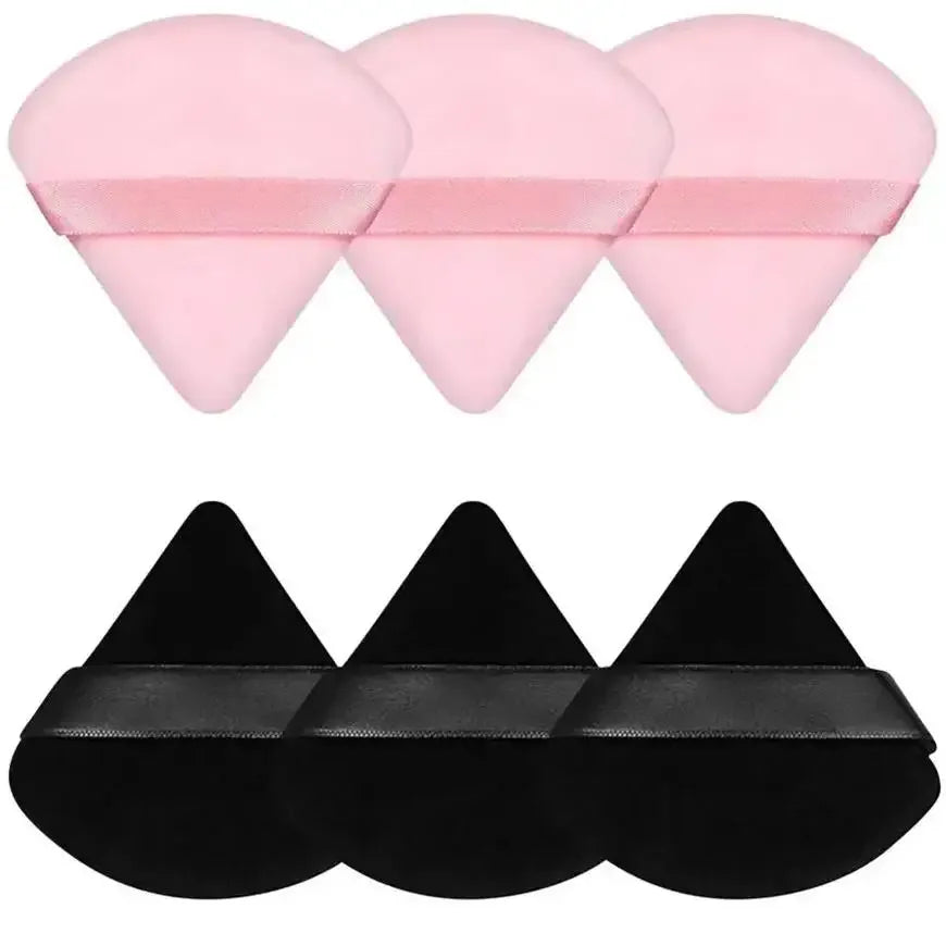 3/5/6 Pcs Triangle  Cosmetic Soft Plush Powder Puff Makeup Foundation Puff Makeup Tool Powder Puff For Loose Powder Liquid