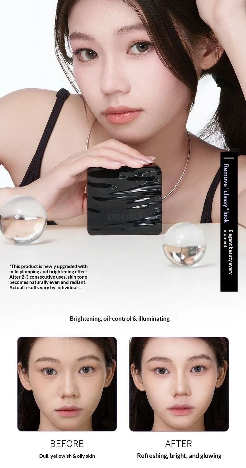 LISHU Oil Control Blotting Paper with Powder Puff, Face Powder Makeup Setting Sheets, Portable Touch Up Tool，150 Sheets