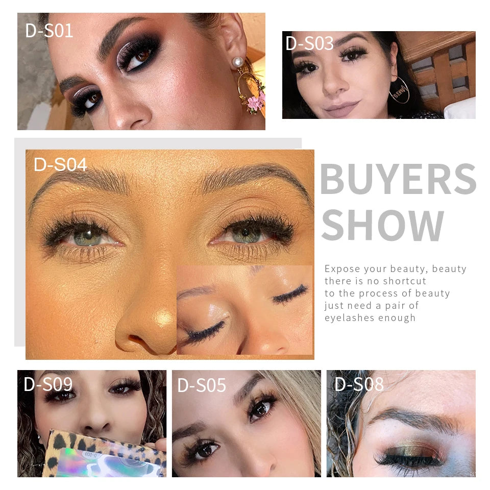 5Pairs/Pack High Quality Natural Look Fluffy 3d Mink Lashes Factory Sale