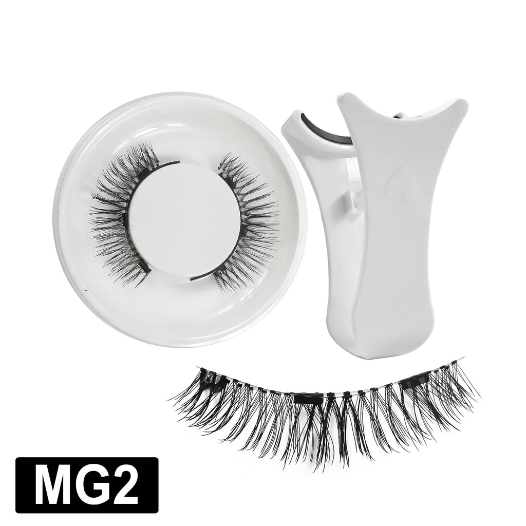 RED SIREN Magnetic Eyelashes With Applicator Reusable Natural Magnetic Lashes Kit No Glue Needed Soft Clear Band False Eyelashes