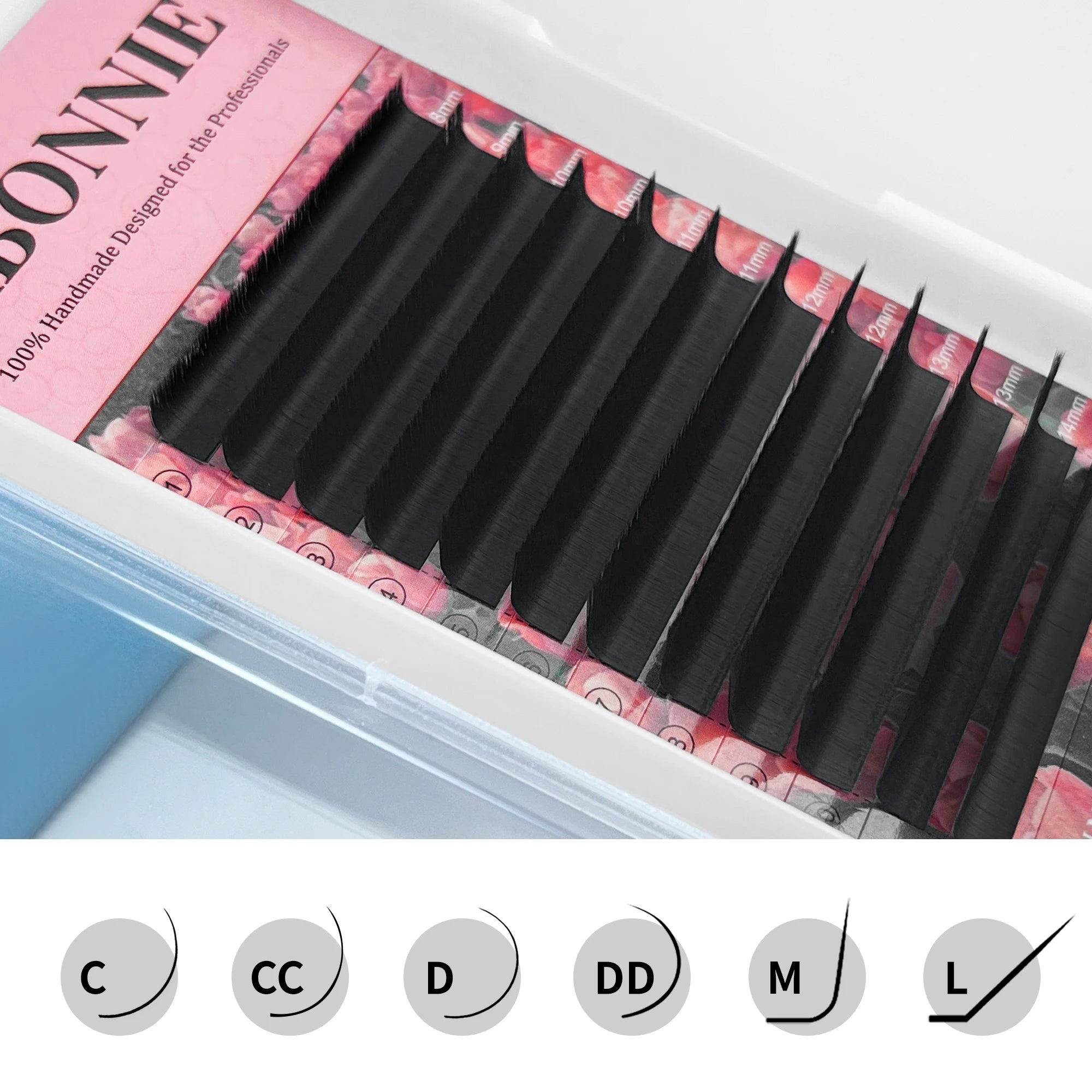 Abonnie Super Soft Blomming Lashes Easy Fan Eyelash Extensions Mega Volume Fans 8-25m All Size Eyelashes Supplies for Eye Beauty