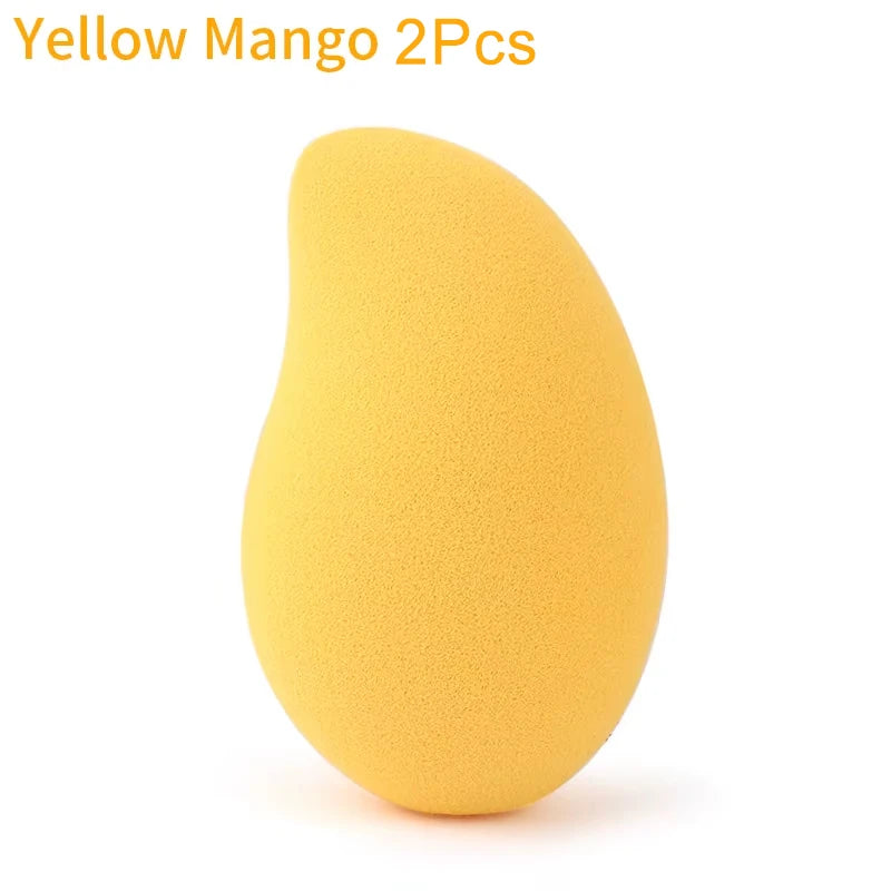 Wholesale Makeup Sponges Mango Shape Soft Beauty Powder Eggs Foundation Concealer Dry Wet Use Tools Cosmetic Cream Applicator