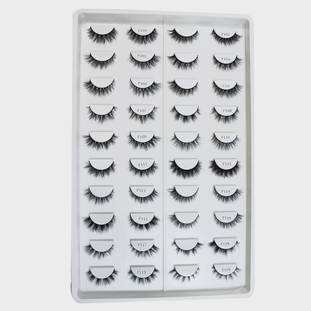 Natural Mink Lashes High Quality Fashion Classic Soft Full Strip Lashes Makeup 12mm Short Mink Eyelashes