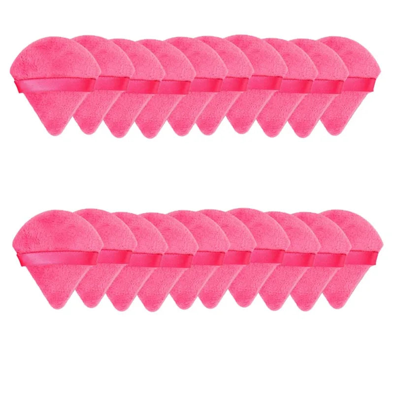 New 10/20Pcs Triangle Velvet Powder Sponge Cosmetics Flours Mini Face Makeup Washable Light Weight Makeup Tool FP03