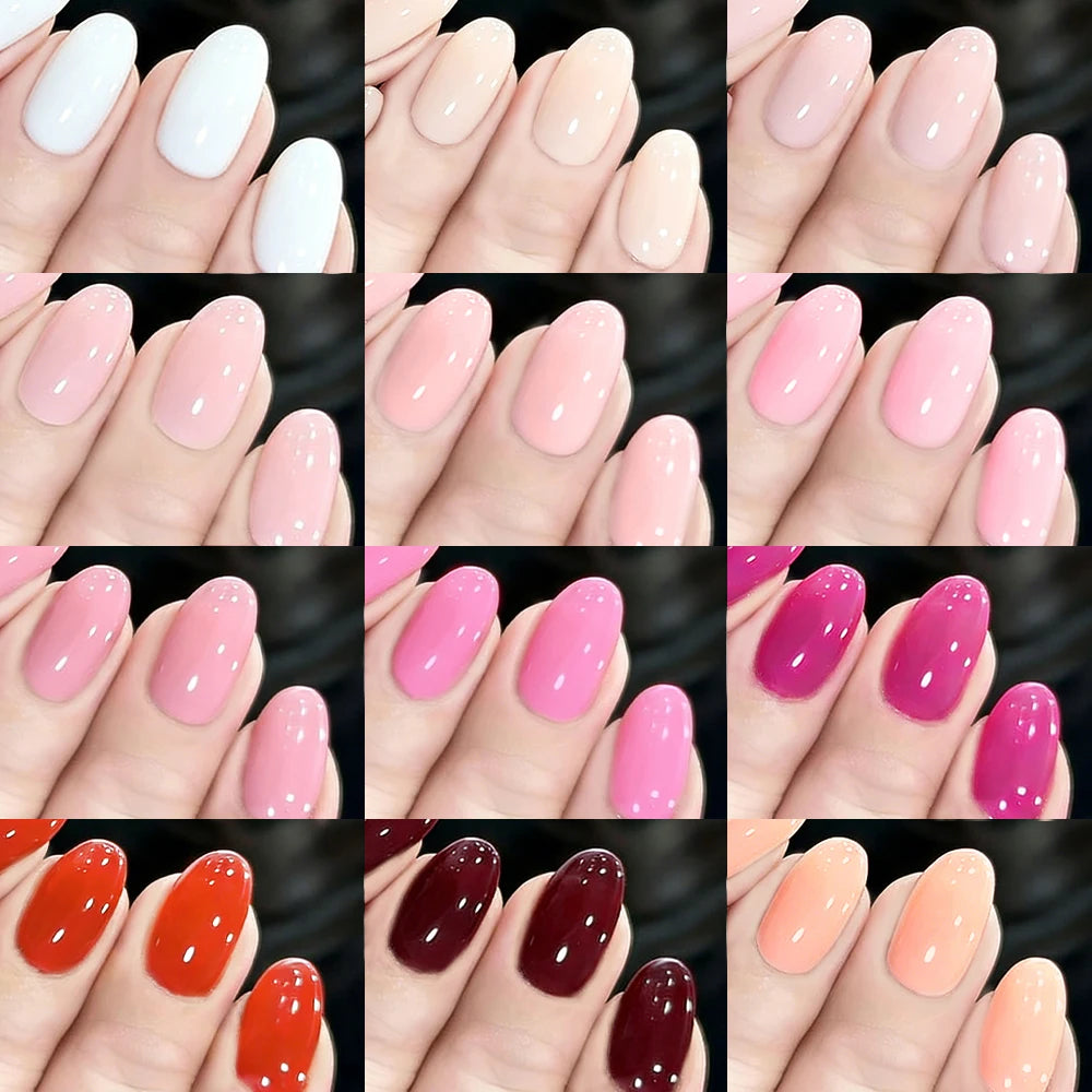 288Pcs/box Colorful Short Almond False Nails 1.2-2.21cm Soft Gel Almond Press On Nail Pink/Blue/Nude Full Cover Acrylic Nail Tip
