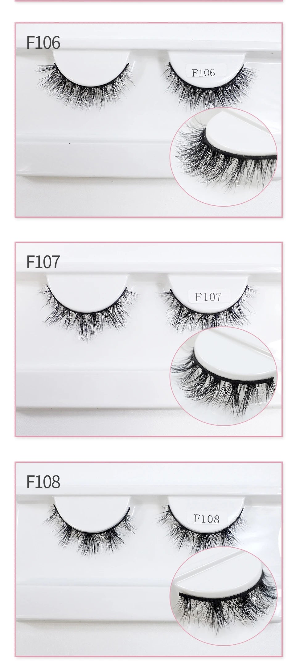 Natural Mink Lashes High Quality Fashion Classic Soft Full Strip Lashes Makeup 12mm Short Mink Eyelashes