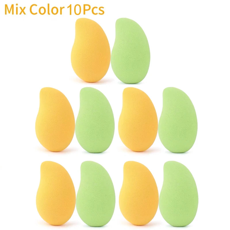 Wholesale Makeup Sponges Mango Shape Soft Beauty Powder Eggs Foundation Concealer Dry Wet Use Tools Cosmetic Cream Applicator