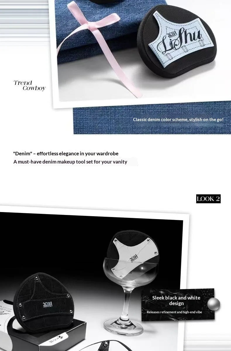 LISHU Makeup Puff Set, Large Powder Puffs for Foundation & Concealer, Wet and Dry Dual-Use, Skin-Friendly & No Powder Absorption